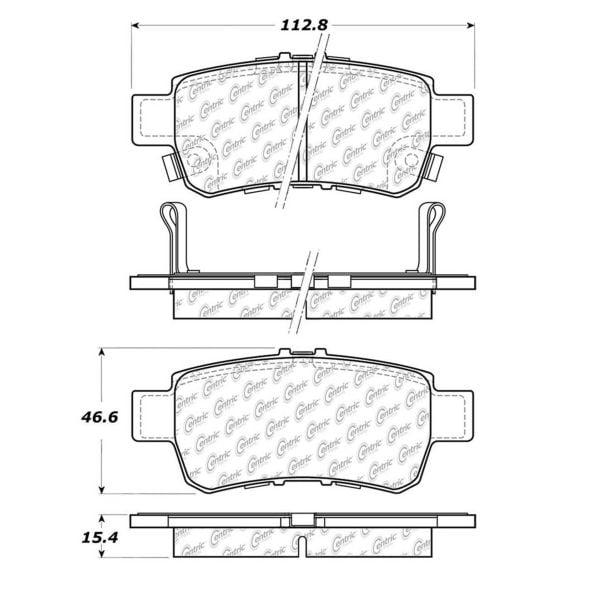 Centric Parts Posi-Quiet Ext. Wear Pad, 106.10880 106.10880 - main